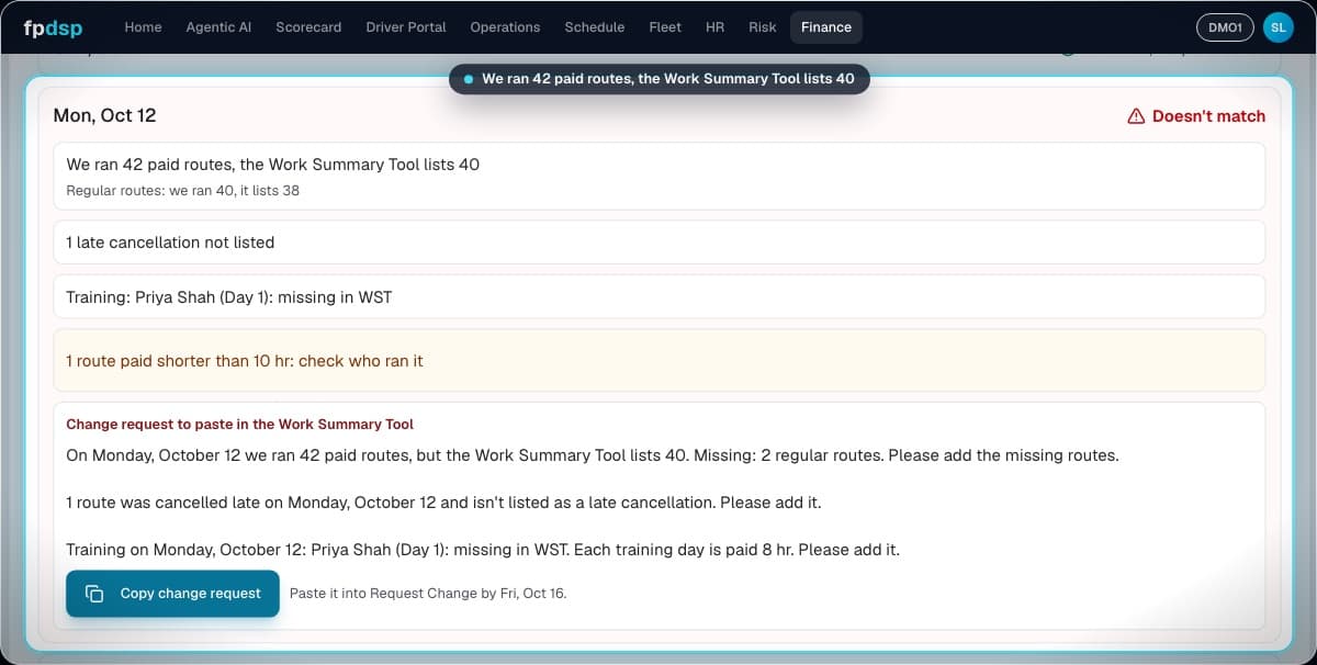 Finance demo: Every invoice checked. Every deadline in front of you.
